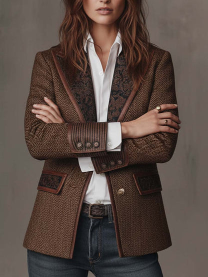 Consuelo ⎸ Blazer con Paneles en Espiga