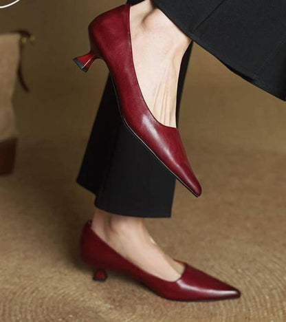DELACROIX | Escarpins Pointus en Cuir Charlotte