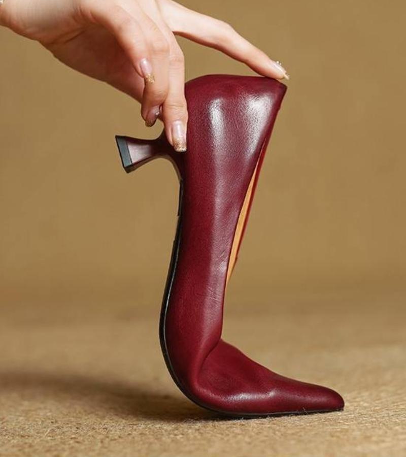 DELACROIX | Escarpins Pointus en Cuir Charlotte