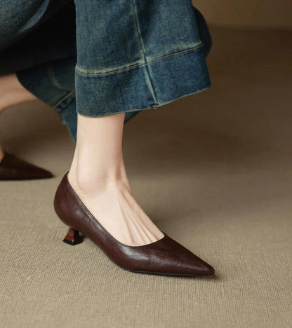 DELACROIX | Escarpins Pointus en Cuir Charlotte