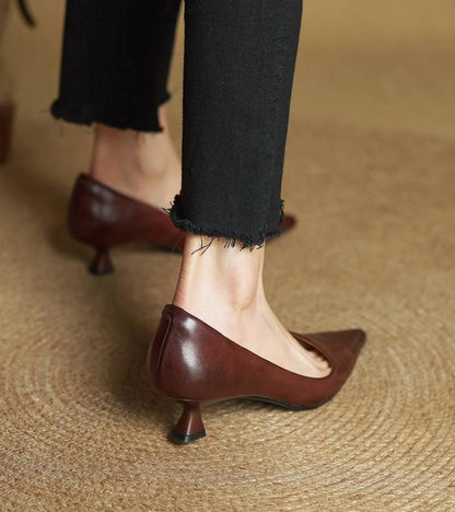 DELACROIX | Escarpins Pointus en Cuir Charlotte
