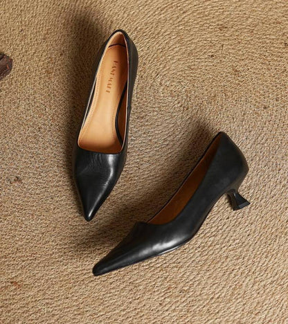 DELACROIX | Escarpins Pointus en Cuir Charlotte