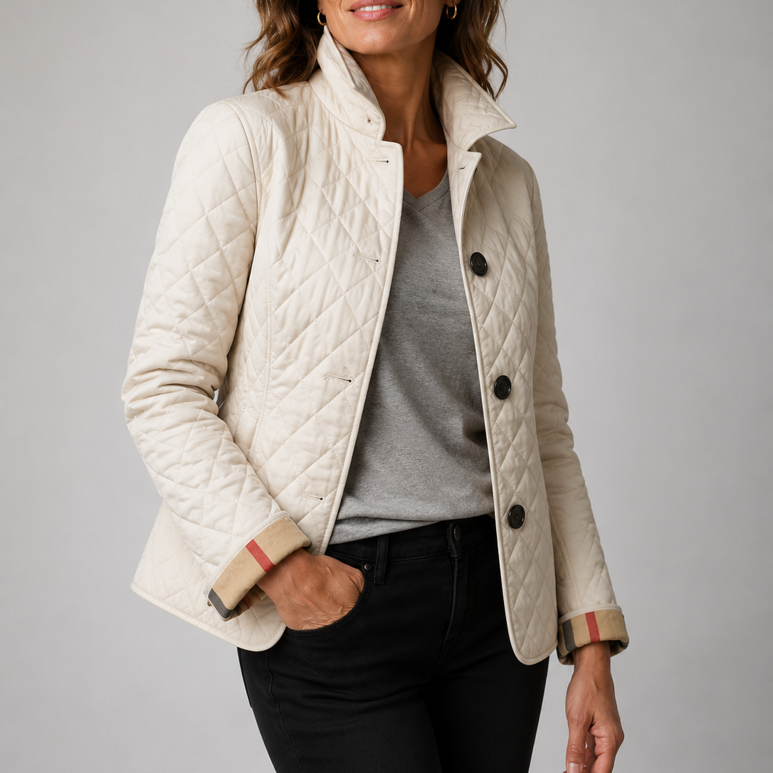 Marie | Chaqueta Acolchada Ligera con Cuello Alto