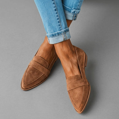 DELACROIX | Mocassins Pointus en Daim Nicole