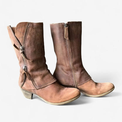 DELACROIX | Bottes Mi-Mollet Camel Mathilde