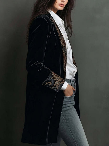 Marta ⎸ Blazer de Corte Entallado con Estampado Barroco