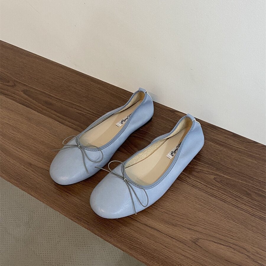 Sophie | Bailarinas Redondas Flexibles con Lazo