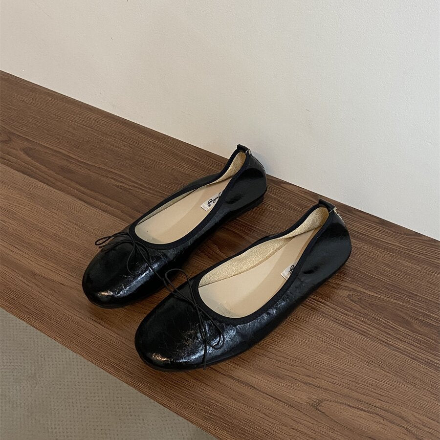 Sophie | Bailarinas Redondas Flexibles con Lazo
