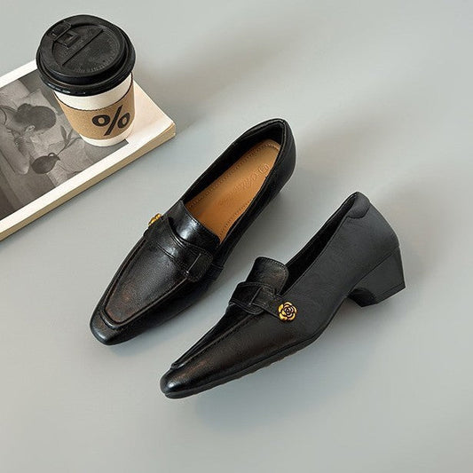 DELACROIX | Mocassins Cuir Camélia Doré Juliette
