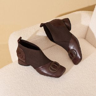 DELACROIX | Escarpins Maille Extensible Talon Bloc Amélie