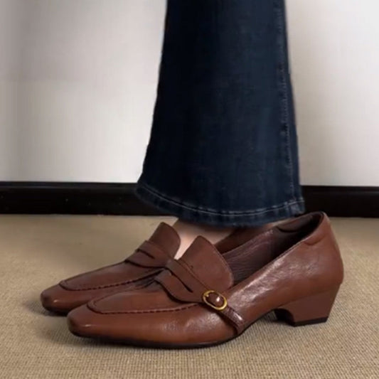 DELACROIX | Mocassins Cuir Talon Bottier Marie