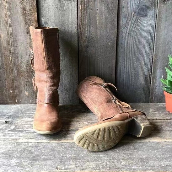 DELACROIX | Bottes Mi-Mollet Camel Mathilde