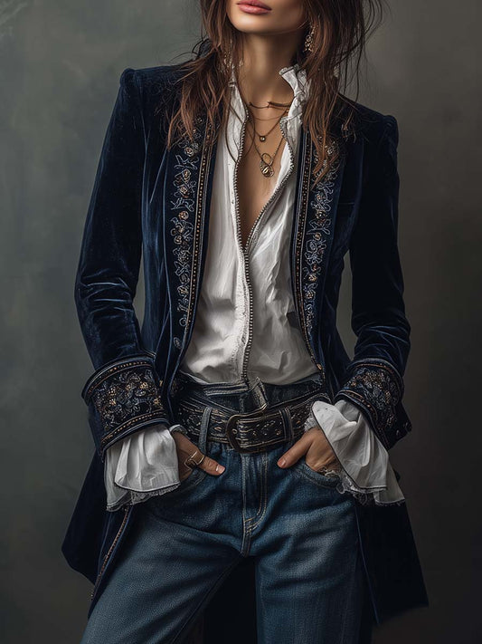 Nuria ⎸ Chaqueta Elegante de Terciopelo